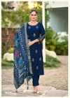 Himani By Woodee Viscose Gadhwal Kurti With Bottom Dupatta Suppliers In India